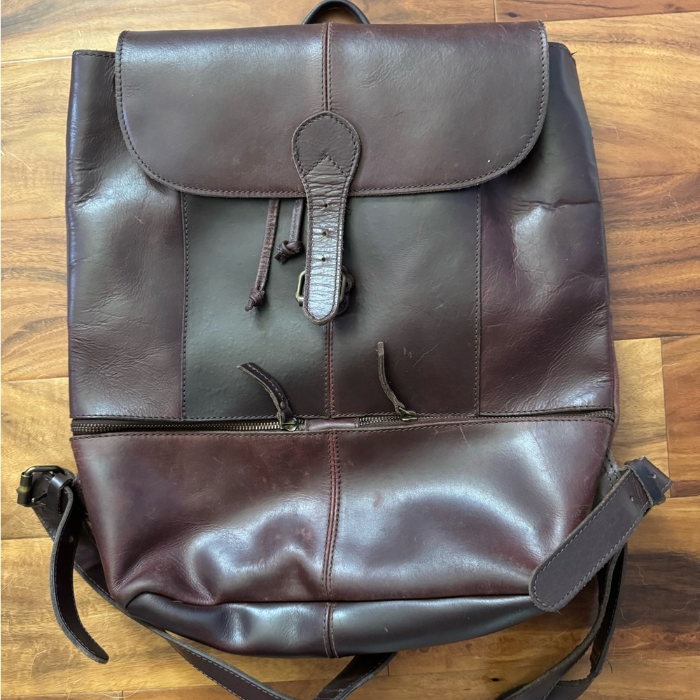 Crosstree Lane large leather backpack